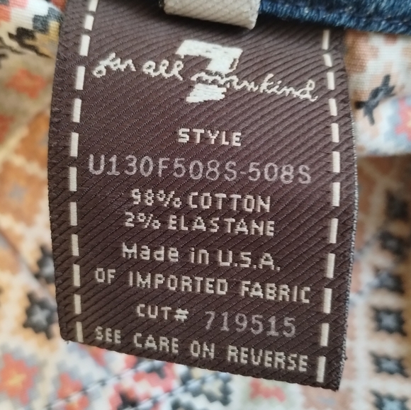 NWT 7 For All Mankind A Pocket Flare Jeans Cotton Blend Women's Size 32 - Picture 13 of 15